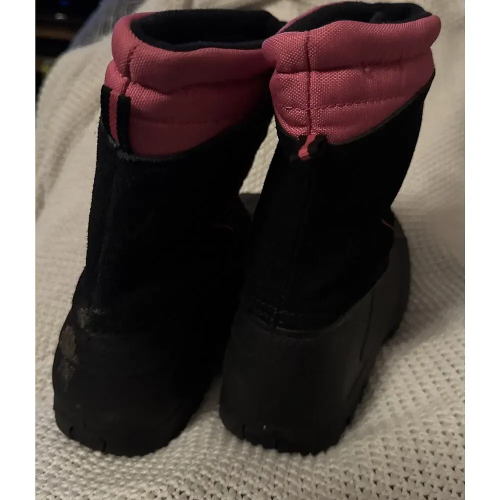 SPORTO Girl's Pink Black Snow Boots in Size 4 Y Adjustable EUC - Picture 4 of 7